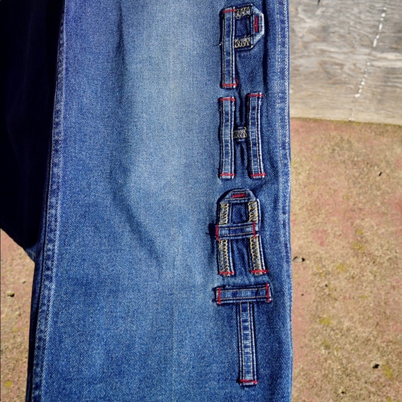 Vintage 90s Phat Farm High Waisted Wide Leg Jeans - Picture 4 of 8